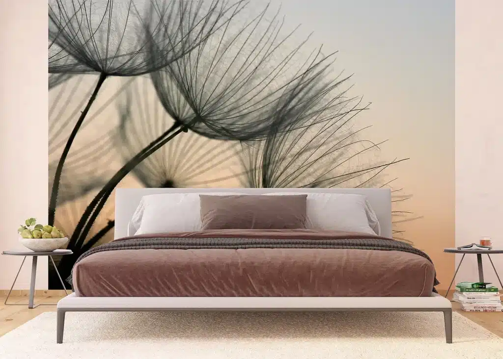 Custom Size Wall Mural Dandelion Closeup | Premium Non-Woven Wallpaper | FTNXXL2494 3