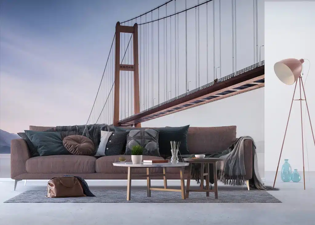 Custom Size Wall Mural Golden Gate | Premium Non-Woven Wallpaper | FTNXXL3007 3