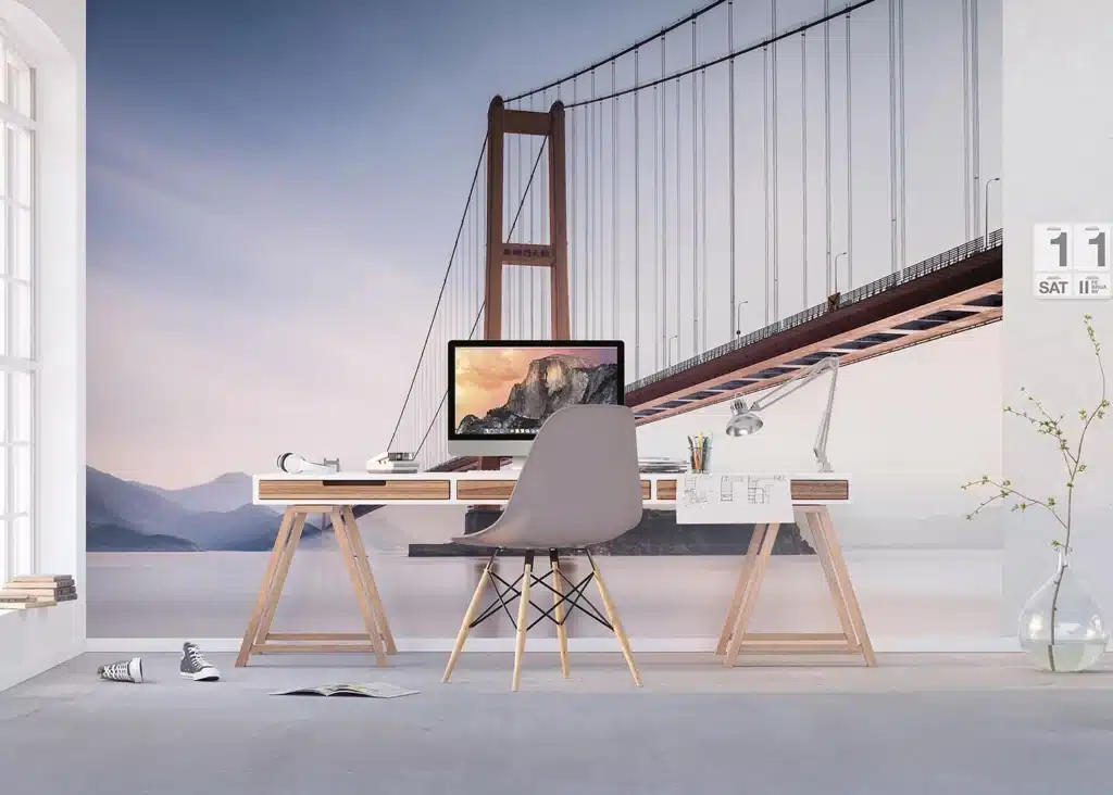 Custom Size Wall Mural Golden Gate | Premium Non-Woven Wallpaper | FTNXXL3007 4