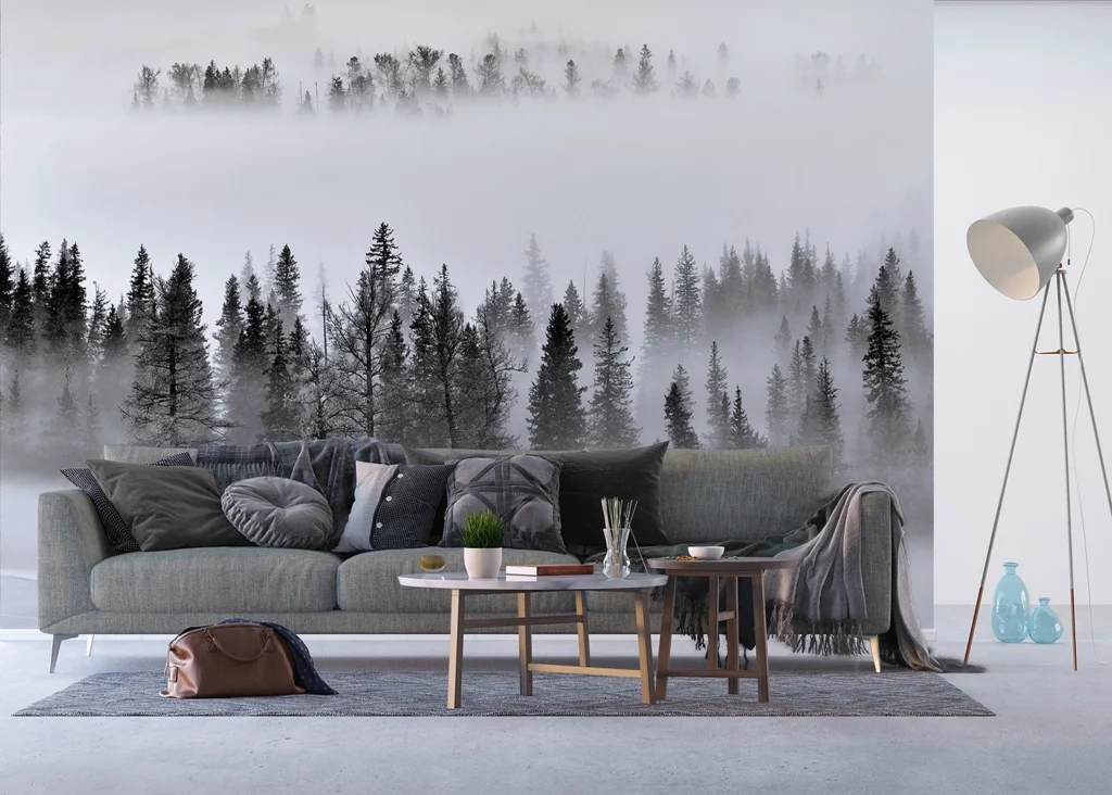 Custom Size Wall Mural Foggy Morning | Premium Non-Woven Wallpaper | FTNXXL3008
