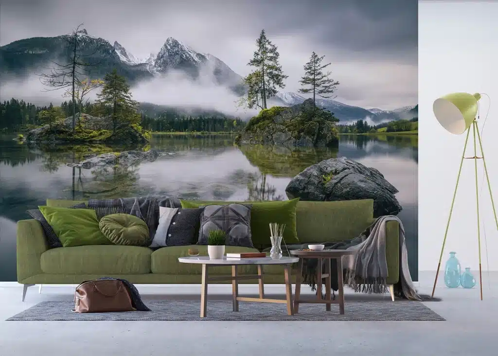 Custom Size Wall Mural Forest Lake | Premium Non-Woven Wallpaper | FTNXXL3013