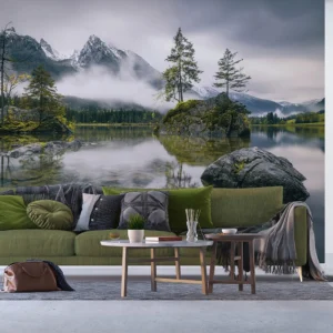 Vliesová fototapeta na zed' Jezero u Hory Hochkalter | 375 x 270 cm | FTNXXL 3013