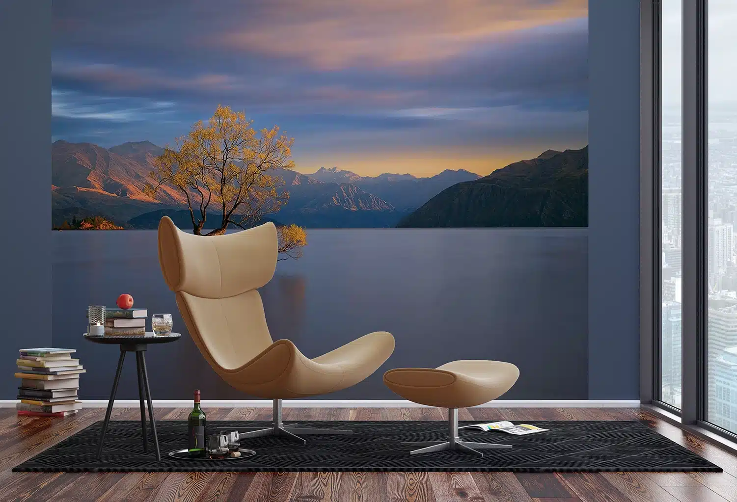 Custom Size Wall Mural Charming Sunset | Premium Non-Woven Wallpaper | FTNXXL3015 6