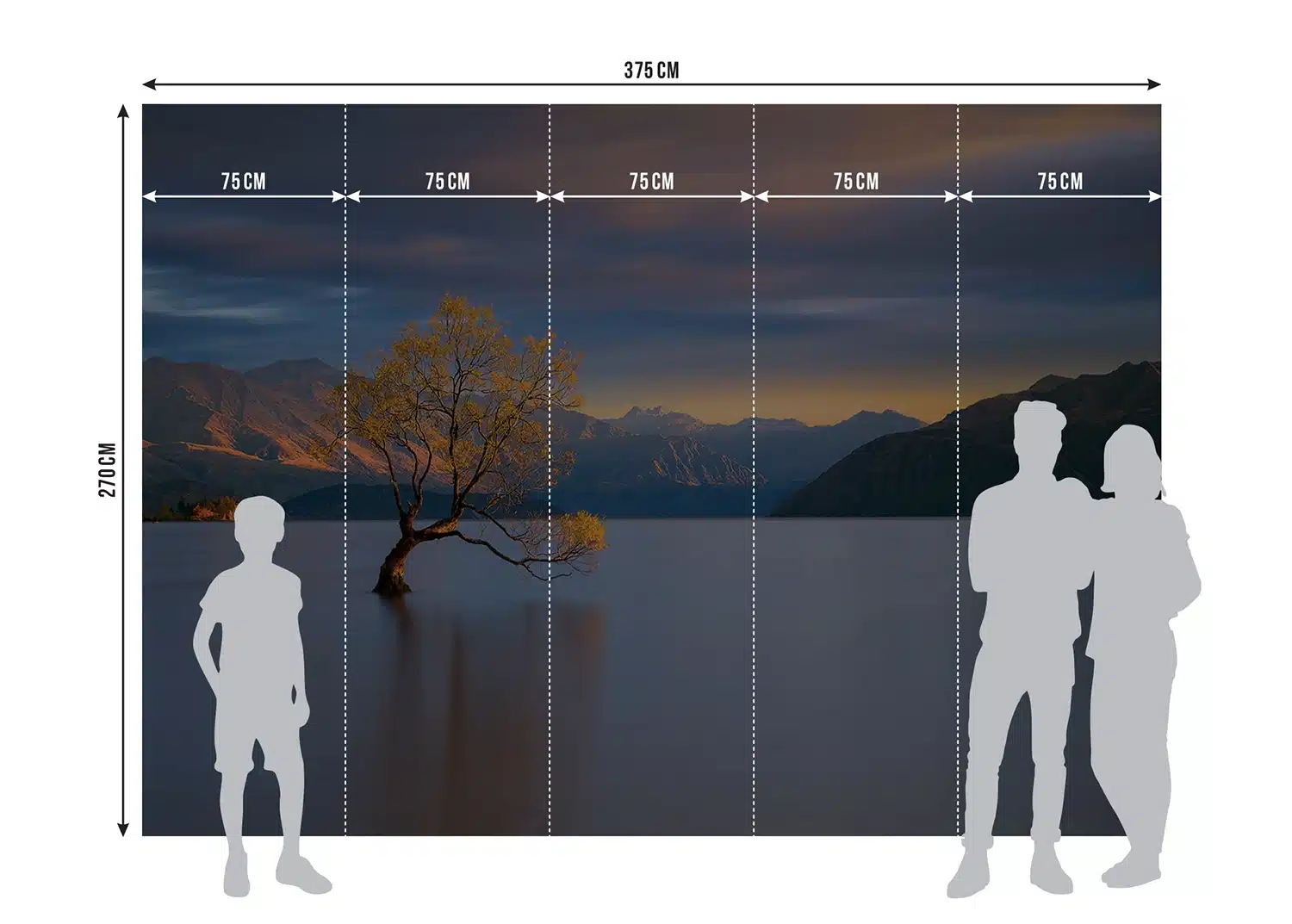 Custom Size Wall Mural Charming Sunset | Premium Non-Woven Wallpaper | FTNXXL3015 7