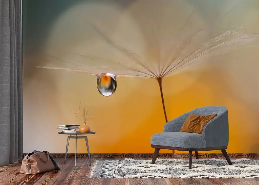 Custom Size Wall Mural Morning Drop | Premium Non-Woven Wallpaper | FTNXXL3020 3