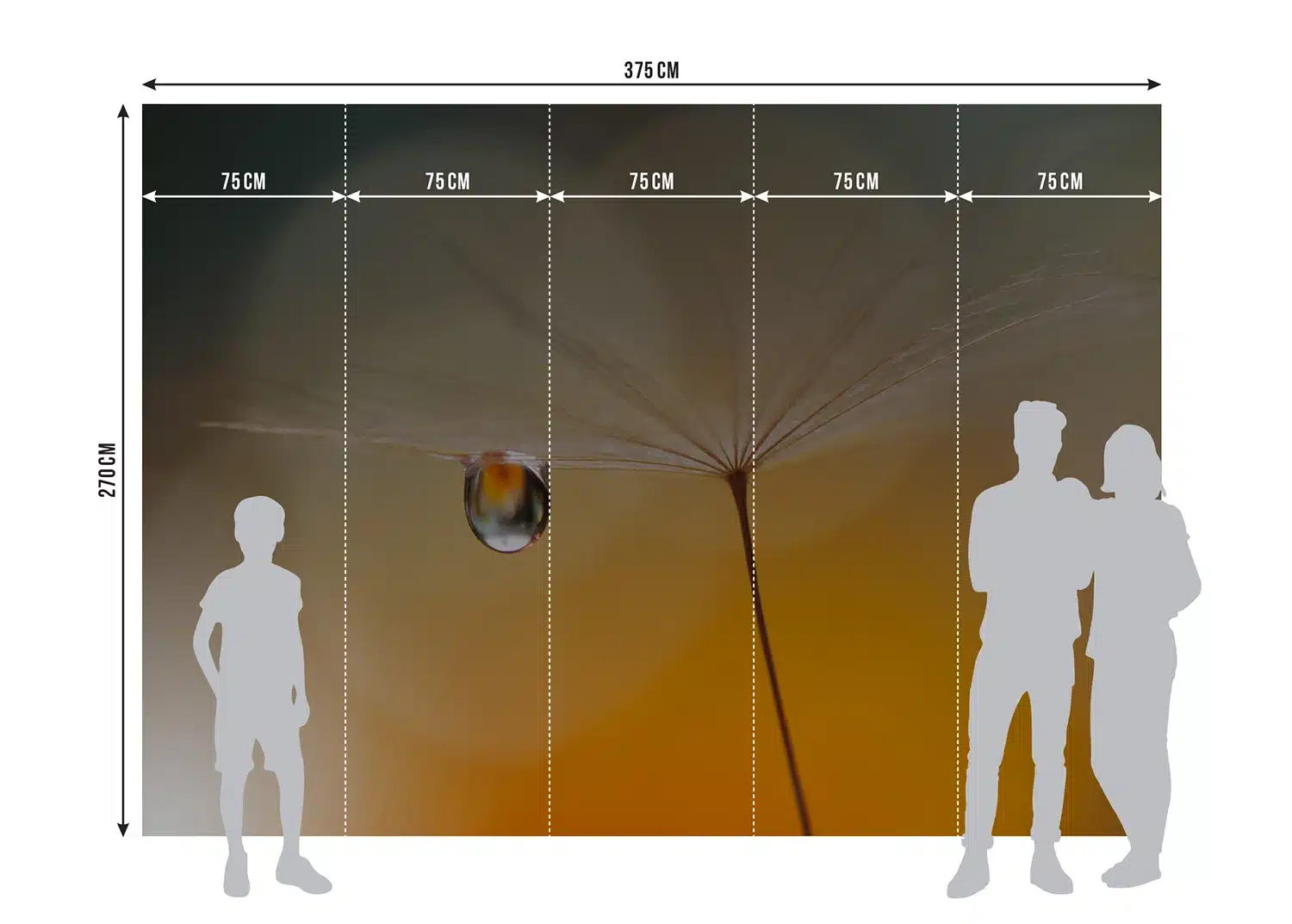 Custom Size Wall Mural Morning Drop | Premium Non-Woven Wallpaper | FTNXXL3020 5