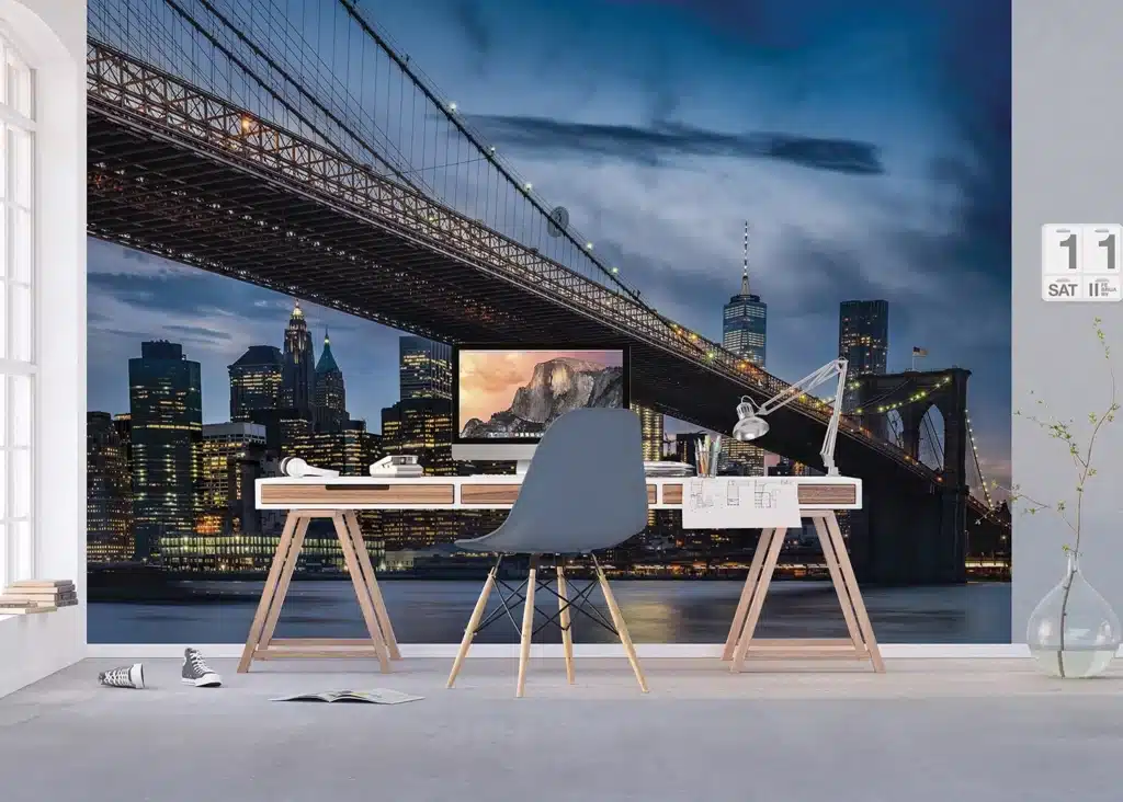 Custom Size Wall Mural Big City Lights | Premium Non-Woven Wallpaper | FTNXXL3024 4