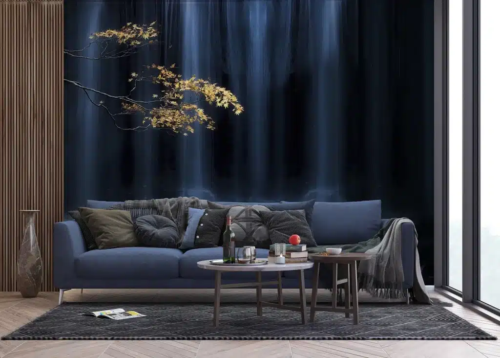 Custom Size Wall Mural Golden Branch | Premium Non-Woven Wallpaper | FTNXXL3026 2