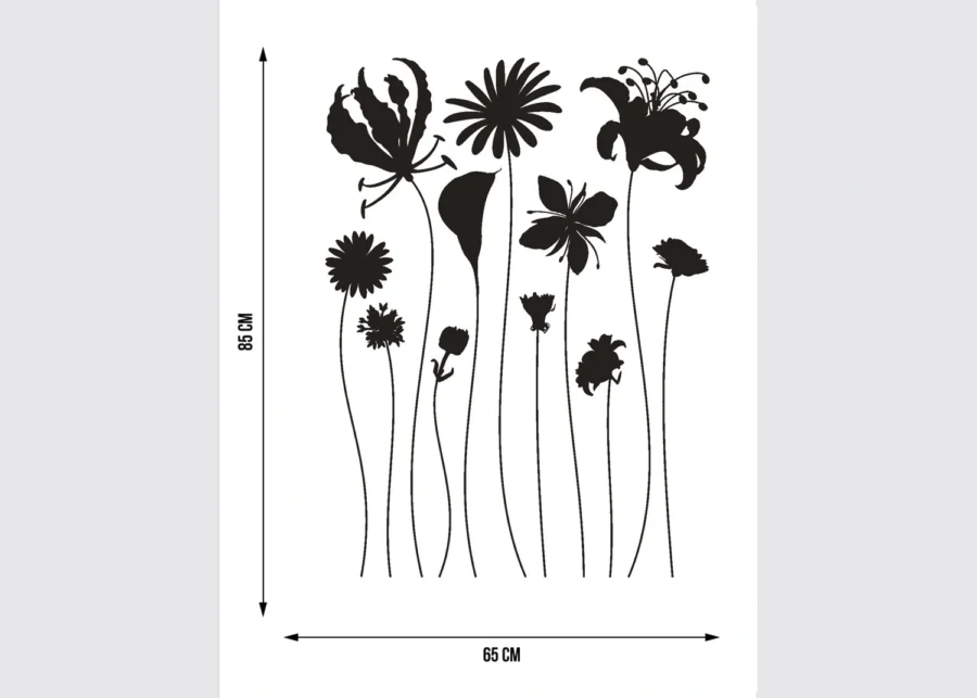 Wall Sticker Flowers, 65 x 85 cm, F 0441 - Image 5