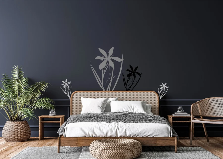 Wall Stickers Black Grey Flora, 65 x 85 cm, F 0443 - Image 3