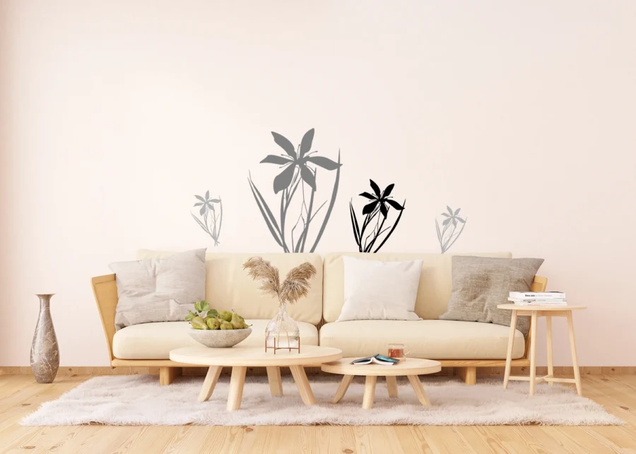 Wall Stickers Black Grey Flora, 65 x 85 cm, F 0443 - Image 4