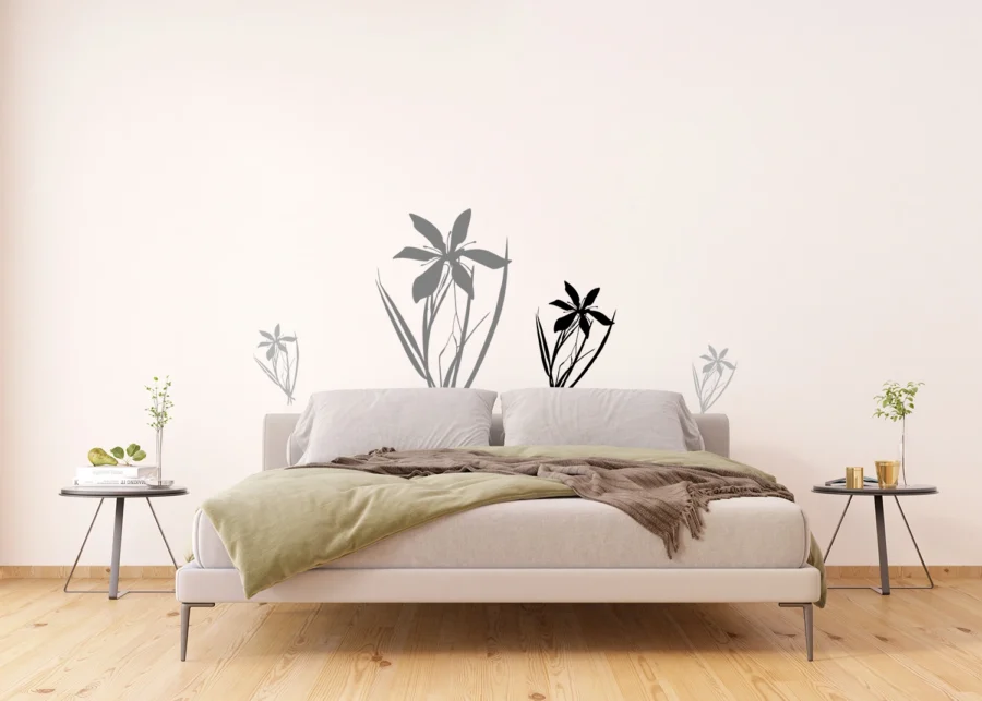 Wall Stickers Black Grey Flora, 65 x 85 cm, F 0443 - Image 2