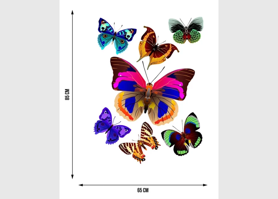 Wall Stickers Butterflies, 65 x 85 cm, F 1037 - Image 5