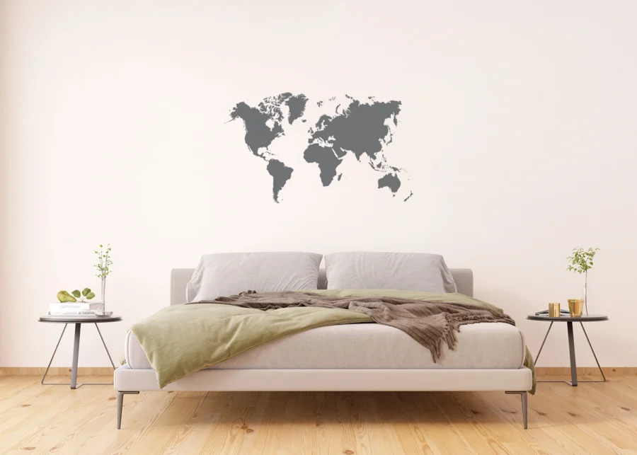 Wall Stickers Silver Map, 65 x 85 cm, F 1041 - Image 2