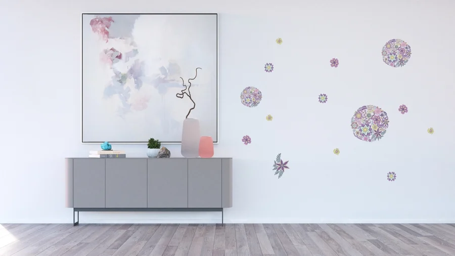 Wall Stickers Flowers, 65 x 85 cm, F 1052 - Image 6
