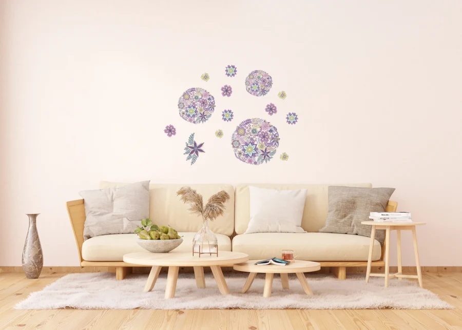 Wall Stickers Flowers, 65 x 85 cm, F 1052 - Image 5
