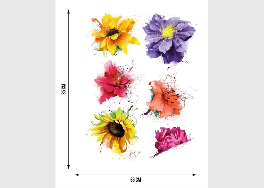Wall Stickers Flowers, 65 x 85 cm, F 1058 - Image 6