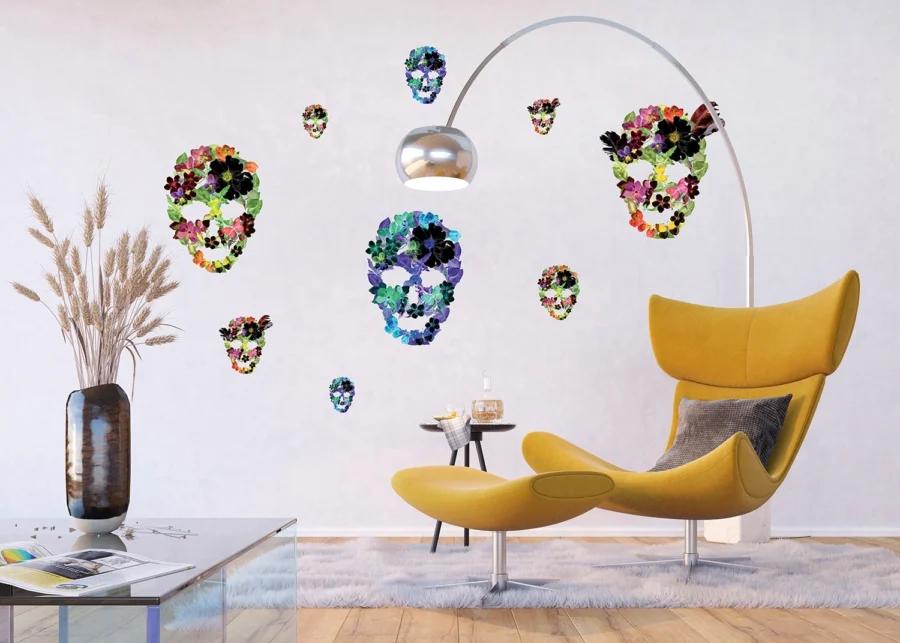 Wall Stickers Skulls of Flowers, 65 x 85 cm, F 1060 - Image 4