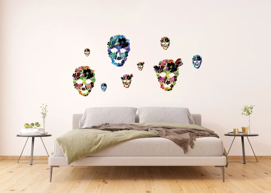 Wall Stickers Skulls of Flowers, 65 x 85 cm, F 1060 - Image 2