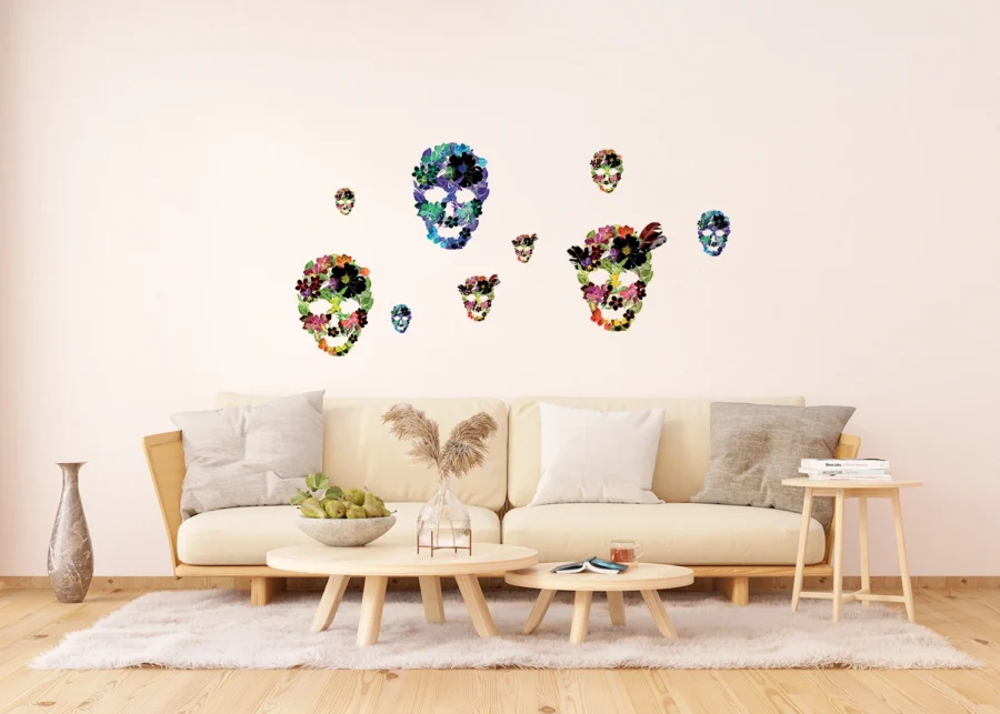 Wall Stickers Skulls of Flowers, 65 x 85 cm, F 1060 - Image 3