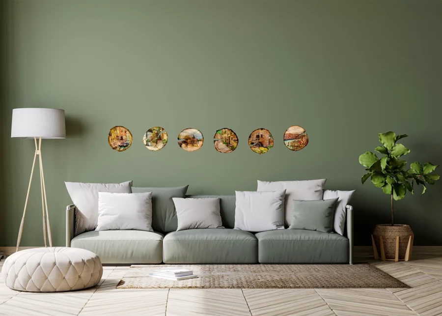 Wall Stickers Cities on Wood, 65 x 85 cm, F 1067 - Image 4