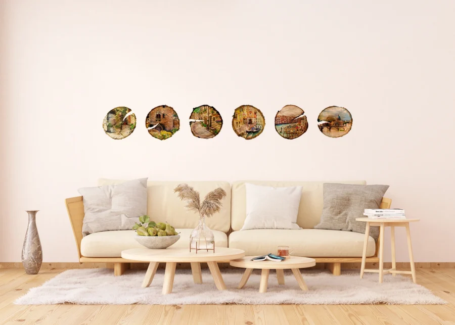 Wall Stickers Cities on Wood, 65 x 85 cm, F 1067 - Image 5
