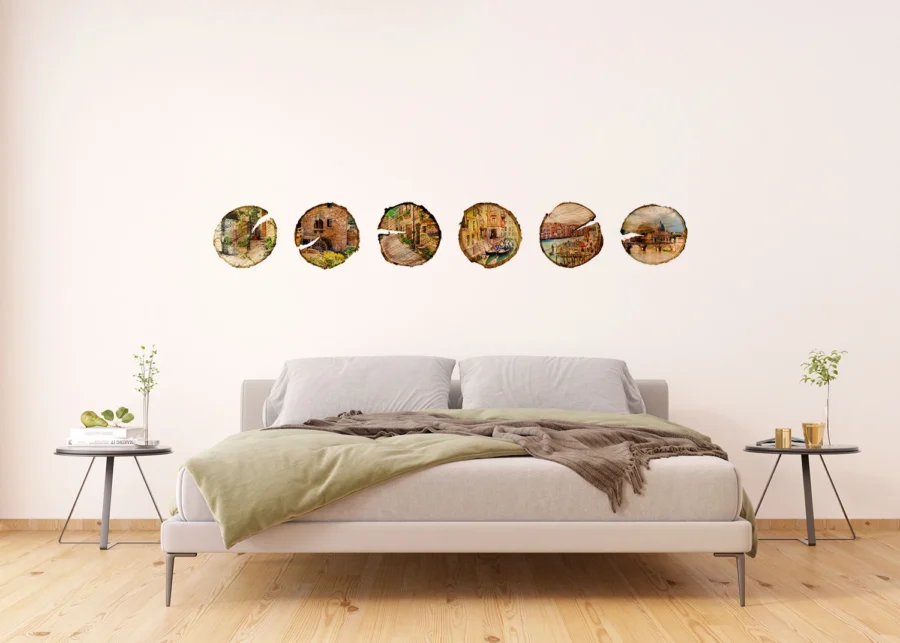 Wall Stickers Cities on Wood, 65 x 85 cm, F 1067 - Image 3