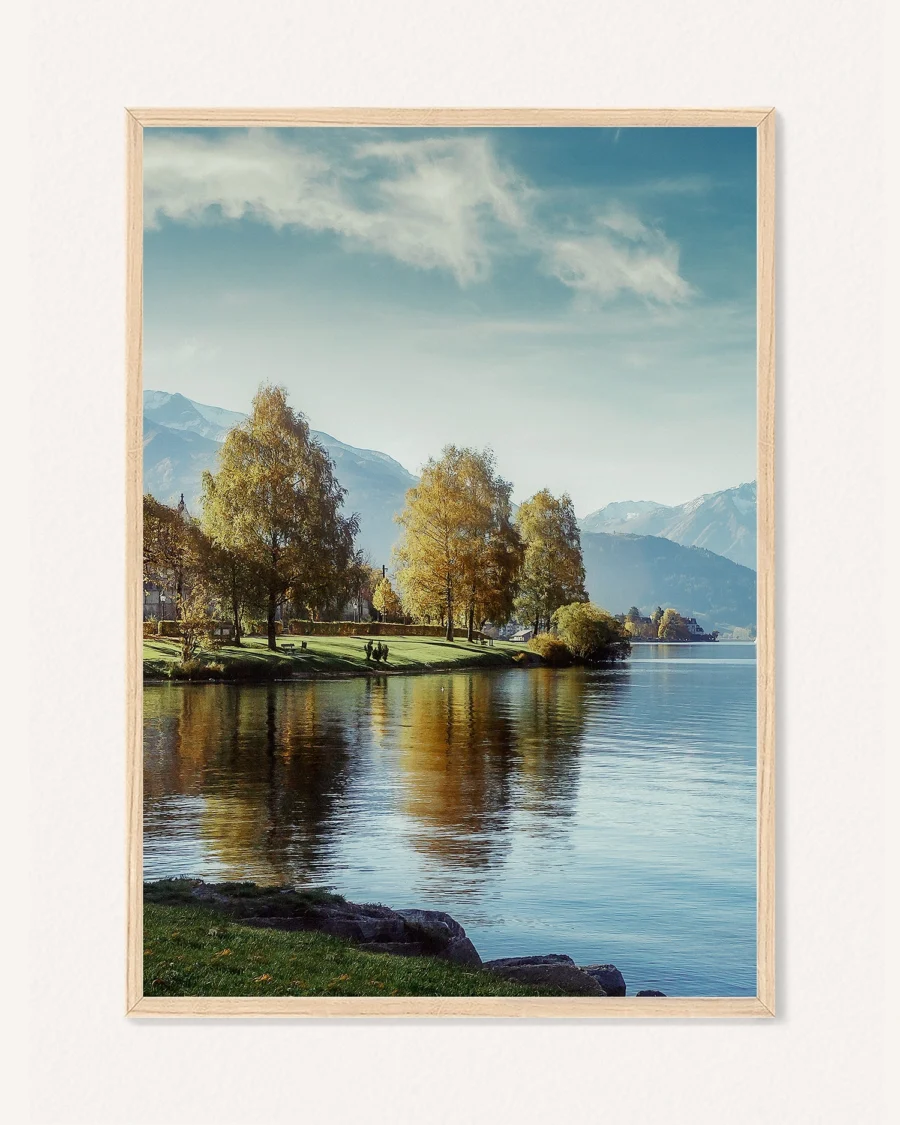 Poster Foggy Landscape / Autumn Trees, 30 x 42 cm, P 351303 - Image 2