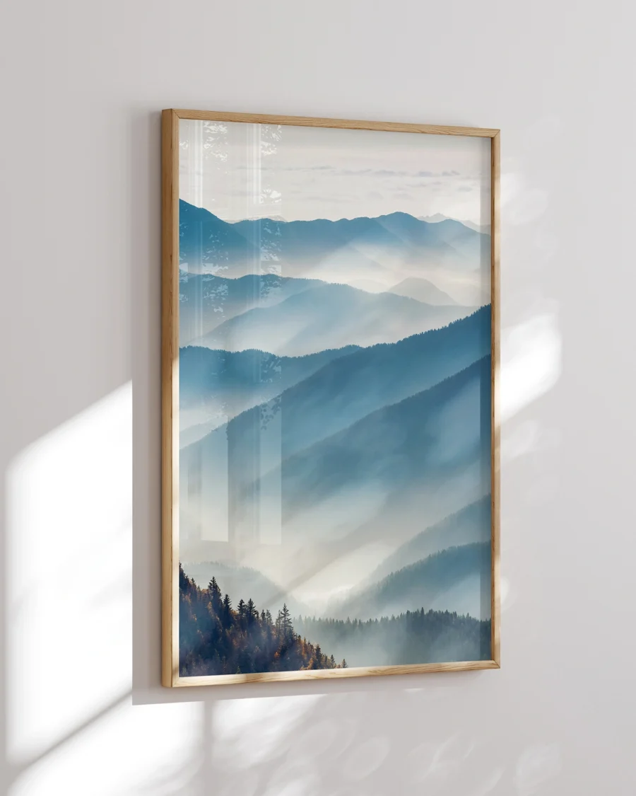 Poster Foggy Landscape / Autumn Trees, 30 x 42 cm, P 351303 - Image 7