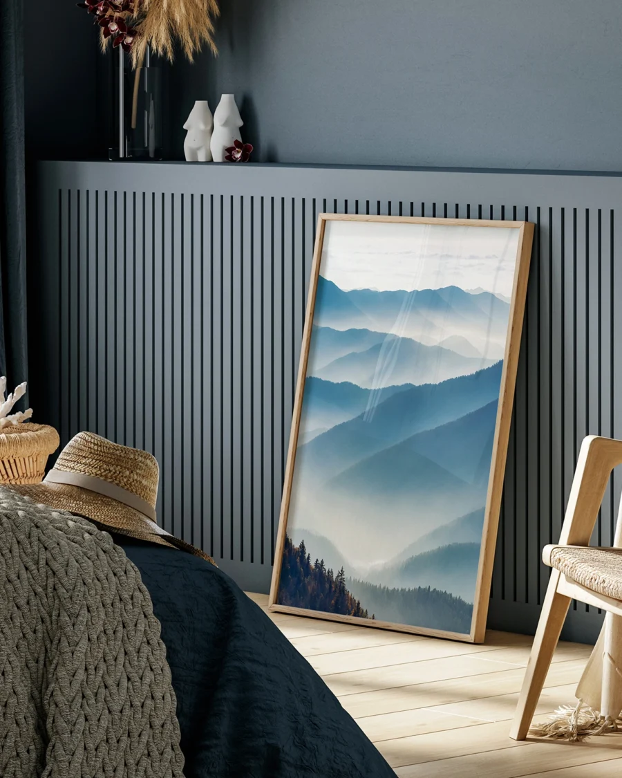 Poster Foggy Landscape / Autumn Trees, 30 x 42 cm, P 351303 - Image 8