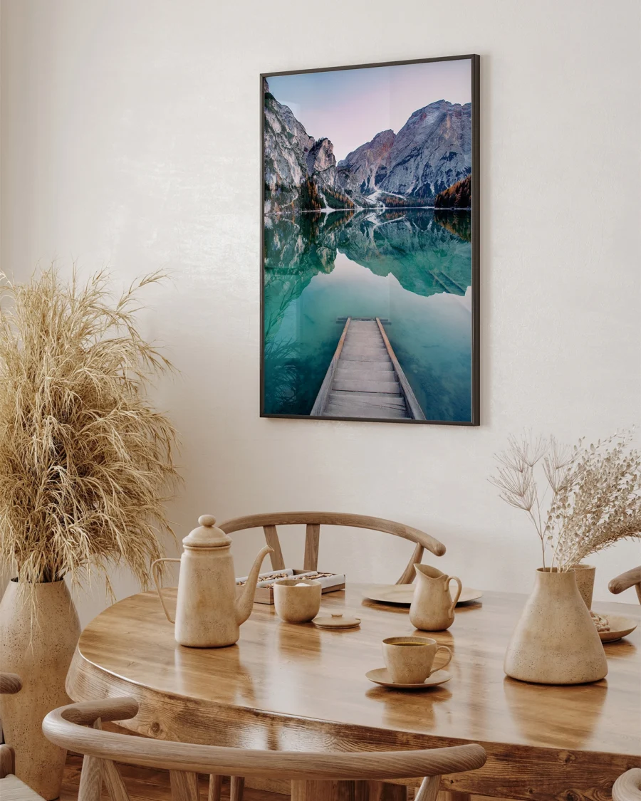 Poster Still Lake / Mountain Dock, 30 x 42 cm, P 351305 - Image 5