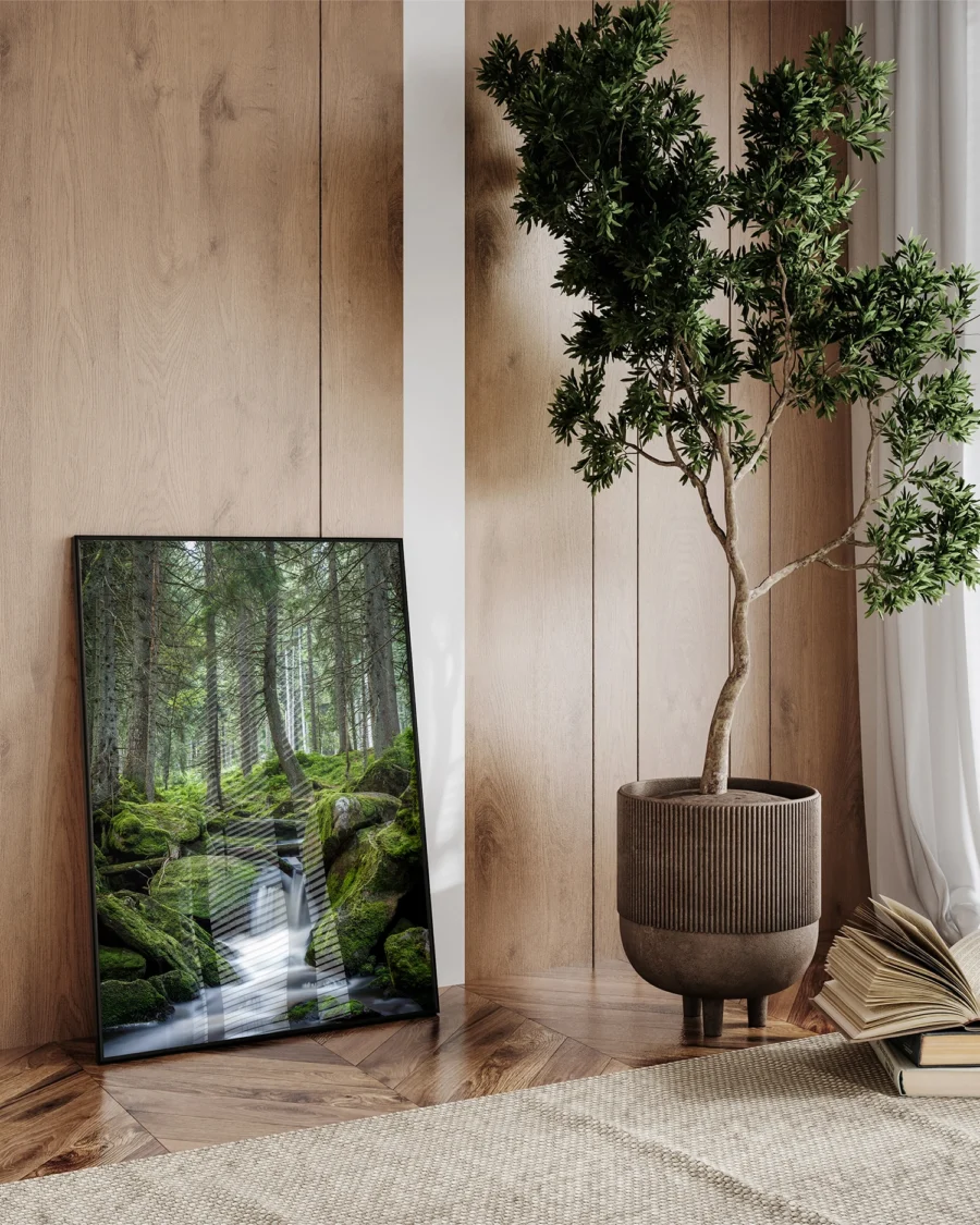 Poster Forest Waterfall / Forest Boardwalk, 30 x 42 cm, P 351321 - Image 8