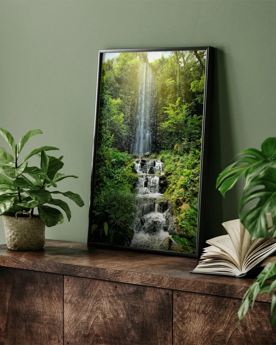Poster Foggy Morning / Wild Waterfall, 30 x 42 cm, P 351323 - Image 3