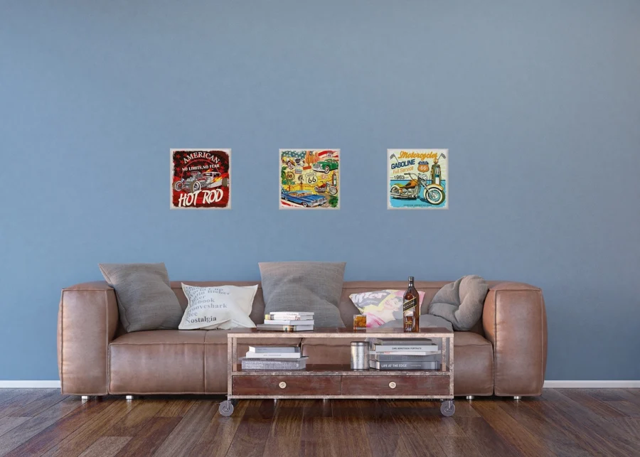Wall Stickers USA Hot Rod, 30 x 30 cm, SS 3852 - Image 2
