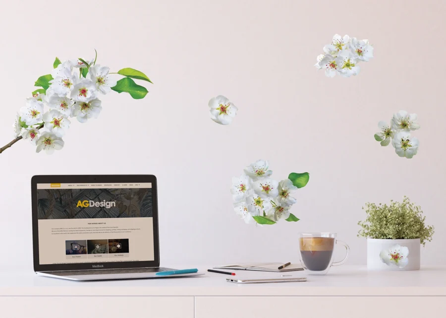 Wall Stickers Apple Blossom, 30 x 30 cm, SS 3871 - Image 2