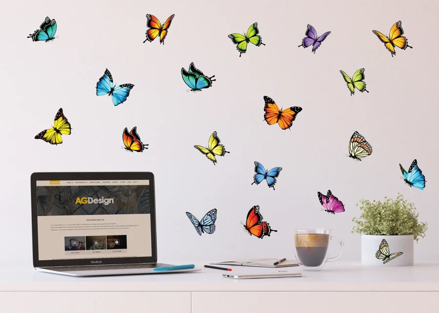 Wall Stickers Butterflies, 30 x 30 cm, SS 3877 - Image 2