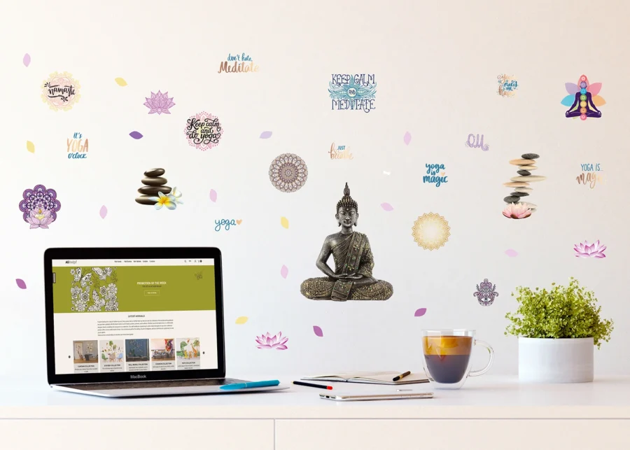 Wall Stickers Buddha, 30 x 30 cm, SS 3885 - Image 2