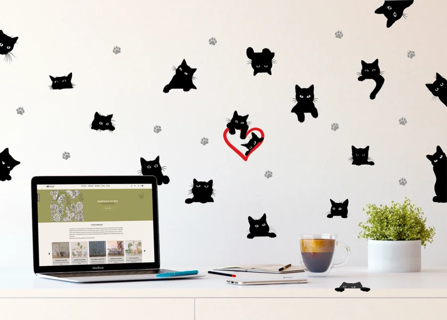 Wall Stickers Cats, 30 x 30 cm, SS 3893 - Image 2