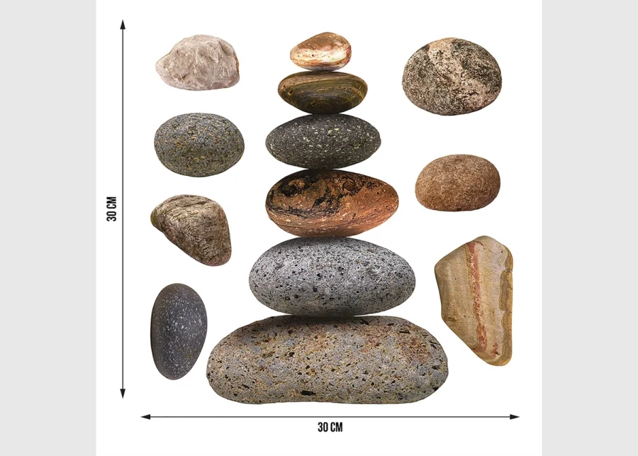Wall Stickers Stones, 30 x 30 cm, SS 3855 - Image 4