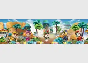 Dětská samolepící bordura na zeď Tlapková Patrola Džungle | 5 m x 13.8 cm | WBD 8023