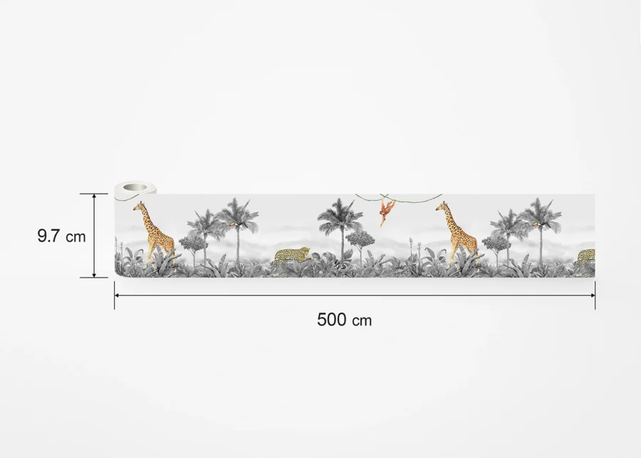 Wall Border Jungle B/W | 5 m x 9.7 cm | WBD 8129 - Image 6