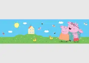 Dětská samolepící bordura na zeď Prasátko Peppa | 5 m x 9.7 cm | WBD 8145