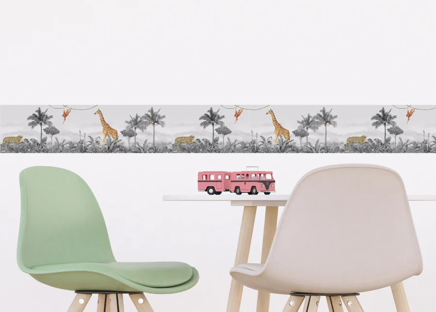 Wall Border Jungle B/W | 5 m x 13.8 cm | WBD 8175 - Image 3