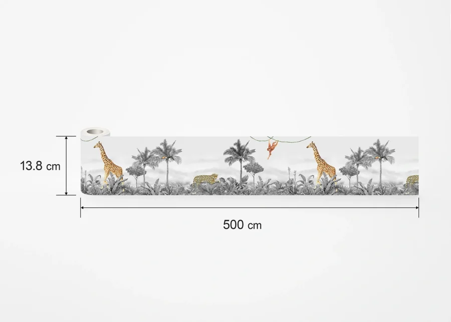 Wall Border Jungle B/W | 5 m x 13.8 cm | WBD 8175 - Image 6
