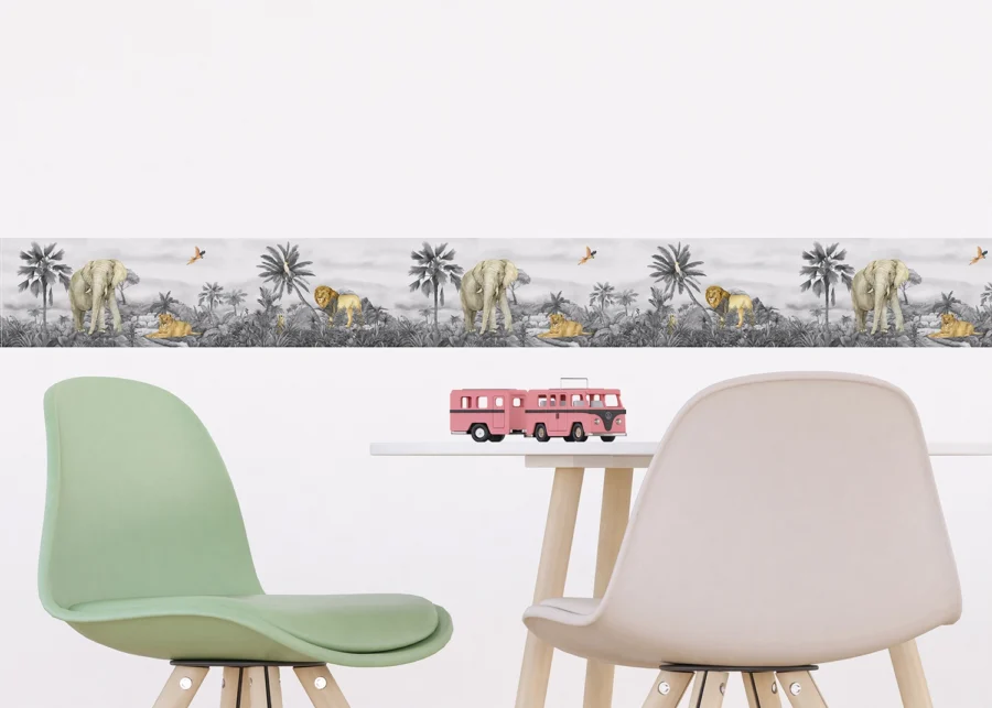 Wall Border Jungle B/W | 5 m x 13.8 cm | WBD 8179 - Image 3