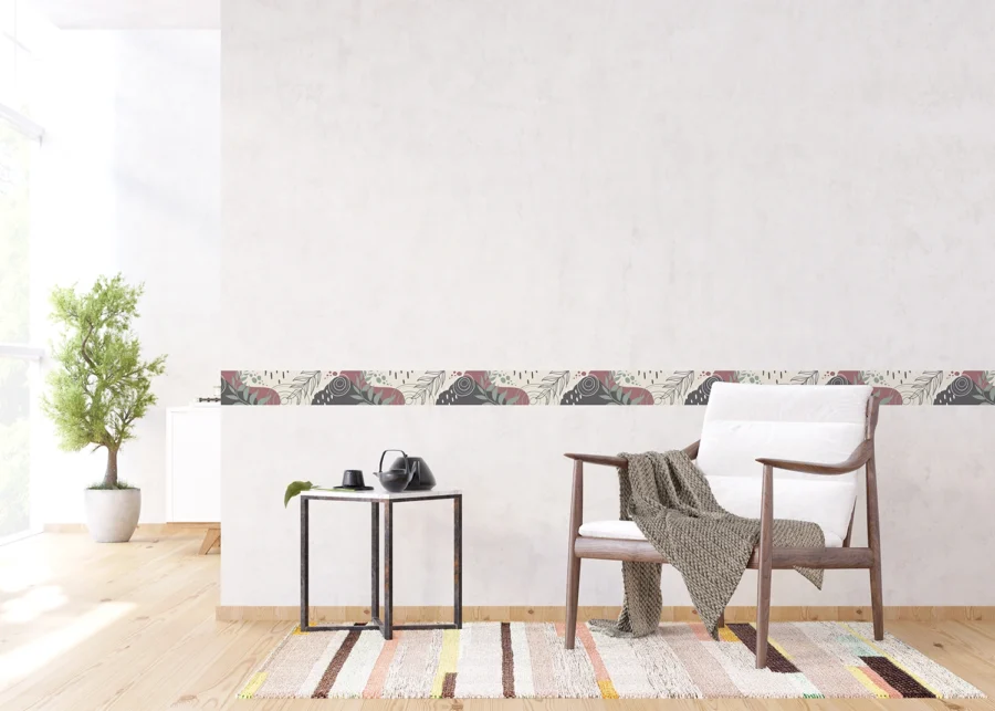Wall Border Abstract Leaves | 5 m x 13.8 cm | WB 8427 - Image 2