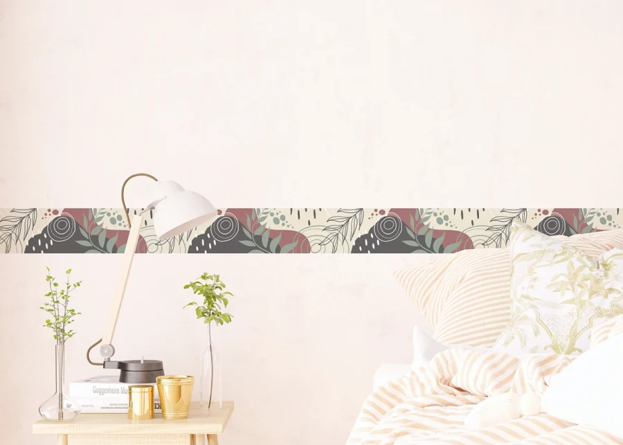 Wall Border Abstract Leaves | 5 m x 13.8 cm | WB 8427 - Image 5