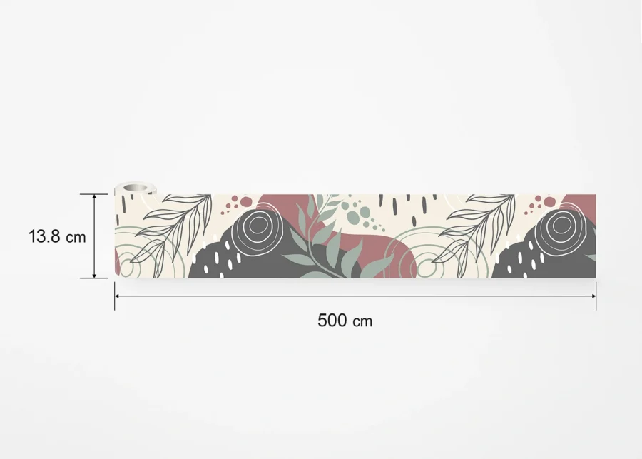 Wall Border Abstract Leaves | 5 m x 13.8 cm | WB 8427 - Image 8