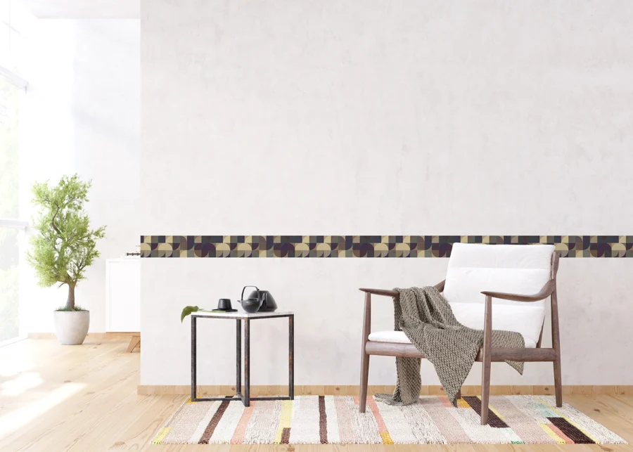 Wall Border Twisted Paths | 5 m x 13.8 cm | WB 8433 - Image 2