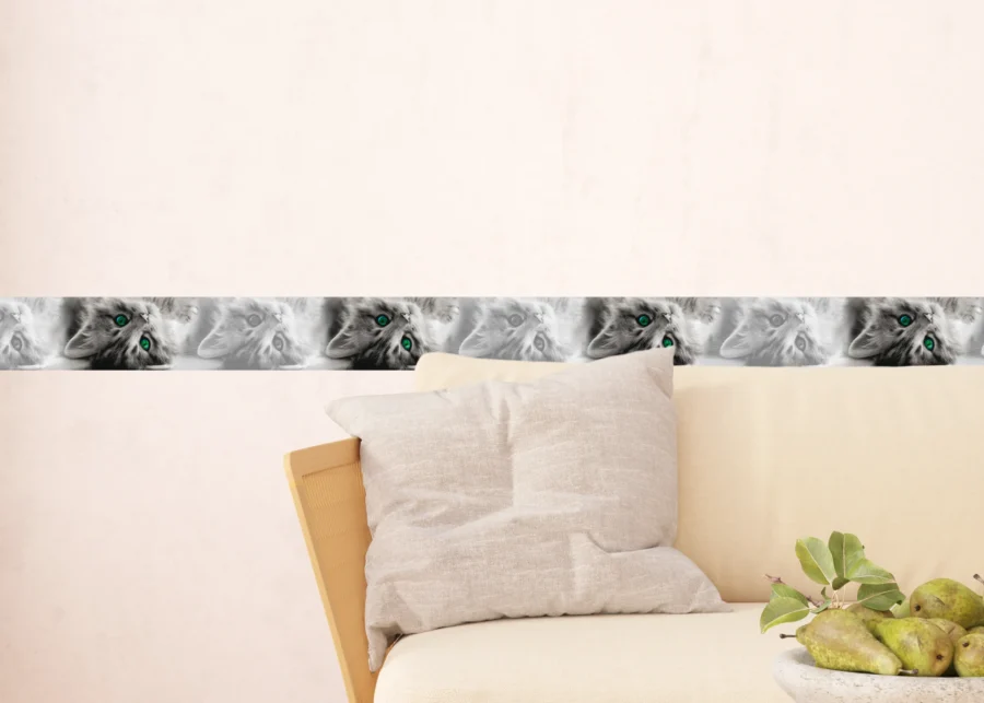 Wall Border Emerald - Gaze Kitten | 5 m x 13.8 cm | WB 8217 - Image 4